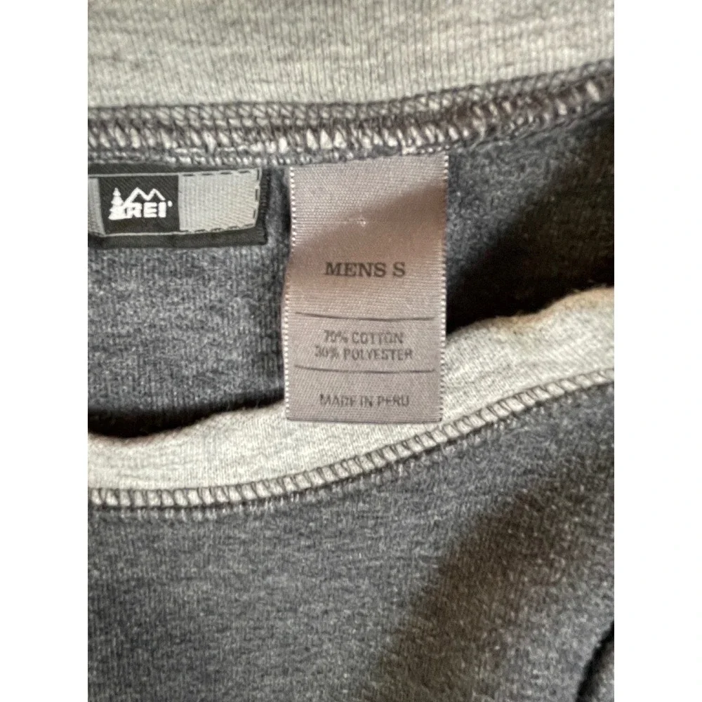 REI Men's Gray Long Sleeve Crew‎ Neck Sweatshirt Size S Cotton Polyester Blend